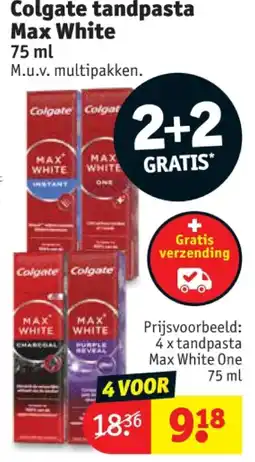 Kruidvat Colgate tandpasta Max White aanbieding