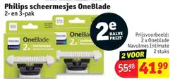 Kruidvat Philips scheermesjes OneBlade aanbieding