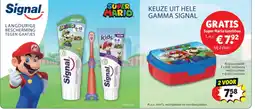 Kruidvat 2 x Kids tandpasta multivruchten + gratis lunchbox aanbieding