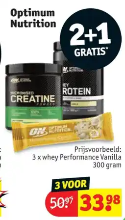 Kruidvat 3 x whey Performance Vanilla 300 gram aanbieding