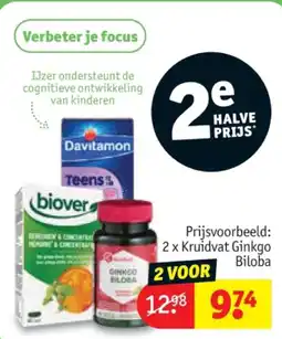 Kruidvat 2 x Kruidvat Ginkgo Biloba aanbieding
