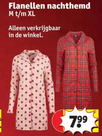 Kruidvat Flanellen nachthemd aanbieding