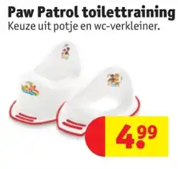 Kruidvat Paw Patrol toilettraining aanbieding
