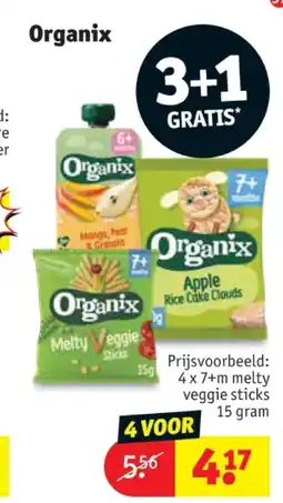 Kruidvat 4 x 7+m melty veggie sticks 15 gram aanbieding