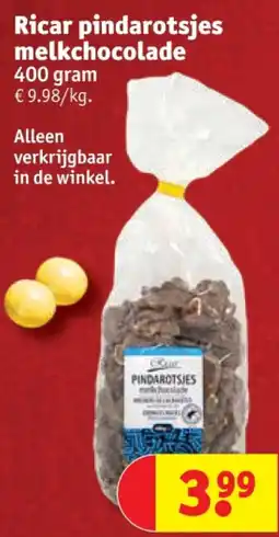 Kruidvat Ricar pindarotsjes melkchocolade aanbieding