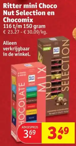 Kruidvat Ritter mini Choco Nut Selection en Chocomix aanbieding
