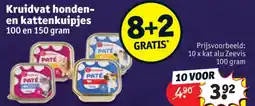 Kruidvat 10 x kat alu Zeevis 100 gram aanbieding