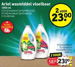 Kruidvat Ariel wasmiddel vloeibaar aanbieding