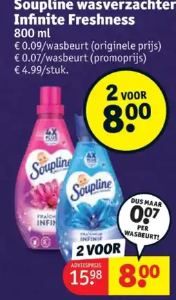 Kruidvat Soupline wasverzachter Infinite Freshness aanbieding