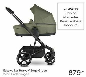 Easywalker harvey3 sage green 2-in-1 kinderwagen