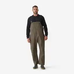 Decathlon Wind- en waterdichte regenbroek voor heren 500 groen aanbieding