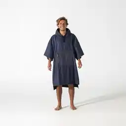 Decathlon MICROFIBER FLEECE PONCHO OCEAN NAVY / ETHNO aanbieding