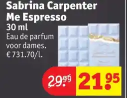 Kruidvat Sabrina Carpenter Me Espresso aanbieding