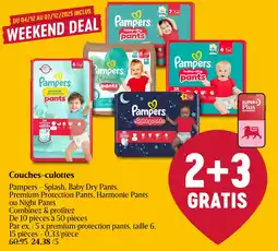 Delhaize Pampers Couches-culottes aanbieding