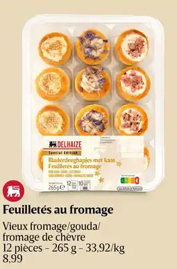 Delhaize Feuilletés au fromage aanbieding