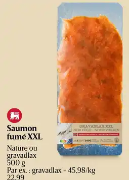 Delhaize Nature ou gravadlax Saumon fumé XXL aanbieding