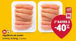 Delhaize Aiguillettes de poulet aanbieding