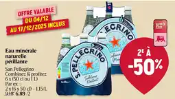 Delhaize San Pellegrino Eau minérale naturelle pétillante aanbieding