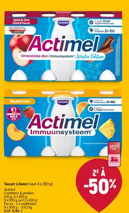 Delhaize Actimel Yaourt à boire aanbieding