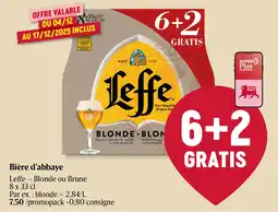 Delhaize Leffe Blonde ou Brune Bière d'abbaye aanbieding