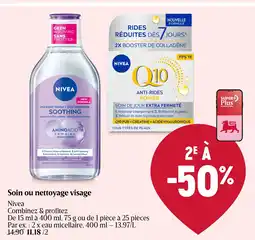 Delhaize Nivea Soin ou nettoyage visage aanbieding