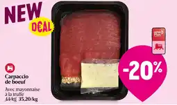 Delhaize Carpaccio de boeuf aanbieding