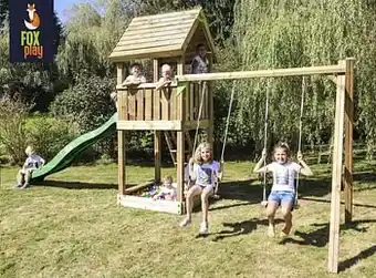 Dreamland Fox play schommel Baltimore met groene glijbaan aanbieding