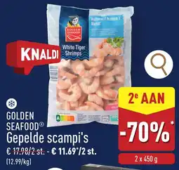ALDI Golden seafood gepelde scampi's aanbieding