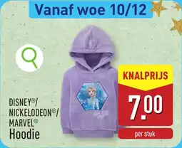 ALDI Disney / nickelodeon / marvel hoodie aanbieding