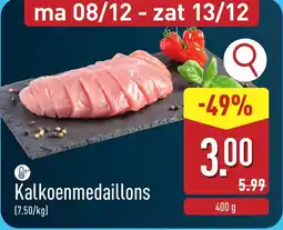 ALDI Kalkoenmedaillons aanbieding