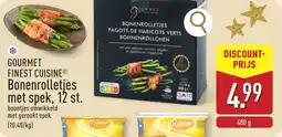 ALDI Gourmet finest cuisine bonenrolletjes met spek aanbieding