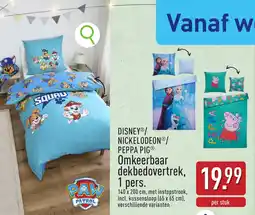 ALDI Disney/ nickelodeon/ peppa pig omkeerbaar dekbedovertrek aanbieding