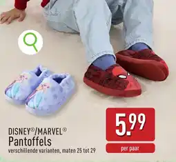 ALDI Disney/ marvel pantoffels aanbieding