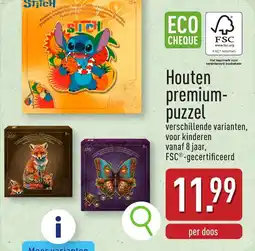 ALDI Houten premium puzzel aanbieding