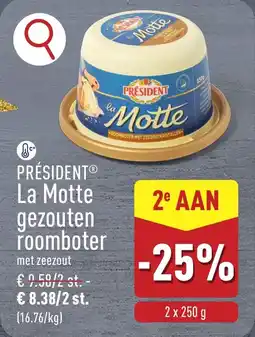ALDI Président la motte gezouten roomboter aanbieding