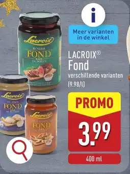 ALDI Lacroix fond aanbieding