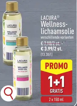 ALDI Lacura wellness lichaamsolie aanbieding