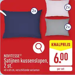 ALDI Novitesse Satijnen kussenslopen aanbieding
