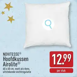 ALDI Novitesse hoofdkussen airolite aanbieding