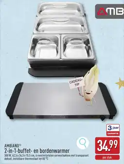 ALDI Ambiano 2 in 1 buffet en bordenwarmer aanbieding