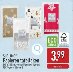 ALDI Sublimo Papieren tafellaken aanbieding