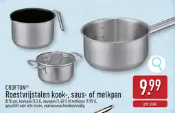 ALDI Crofton Roestvrijstalen kook, saus of melkpan aanbieding