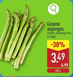ALDI Groene asperges aanbieding