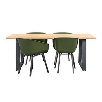 Hartman Le Sud tuinset Amalia Beaune U-poot - groen/aluminium - 5-delig - Leen Bakker