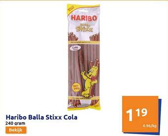 Action Haribo Balla Stixx Cola aanbieding