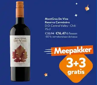 MontGras De Vine Reserva Carménère D.O. Central Valley - Chili 75 cl