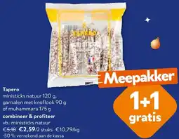 OKay Tapero ministicks natuur 120 g aanbieding