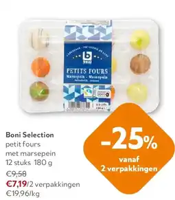 OKay Boni Selection petit fours met marsepein 12 stuks 180 g aanbieding