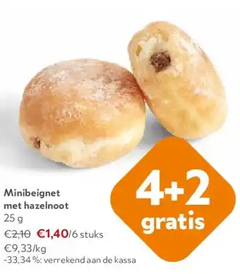 OKay Minibeignet met hazelnoot 25 g aanbieding