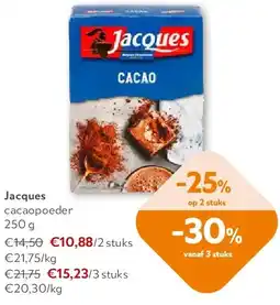 OKay Jacques cacaopoeder 250 g aanbieding